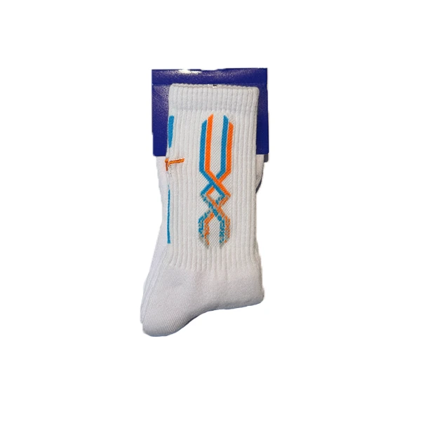 Mizuno | 運動襪 [白/淺藍橙] (S (22-25cm))
