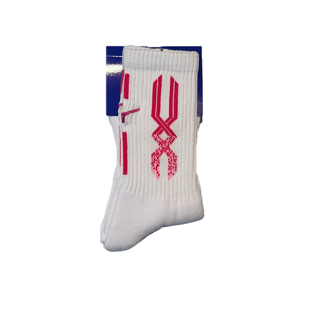 Mizuno | 運動襪 [白/紅底紋] (S (22-25cm))