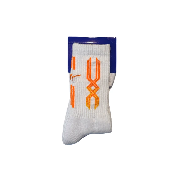 Mizuno | 運動襪 [白/橙底紋] (S (22-25cm))