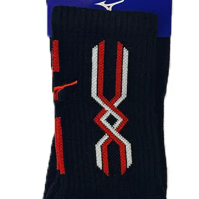 Mizuno | 運動襪 [黑/紅白] (S (22-25cm))