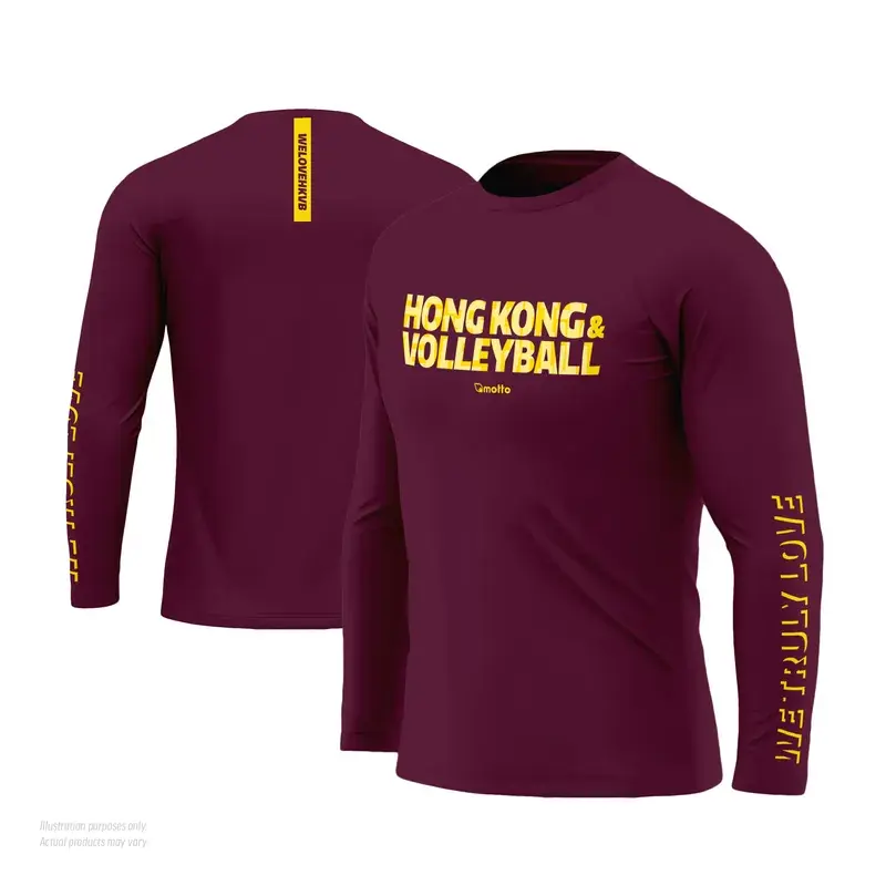 Motto | WELOVEHKVB Long Sleeve Training Tee [酒紅] (XS)