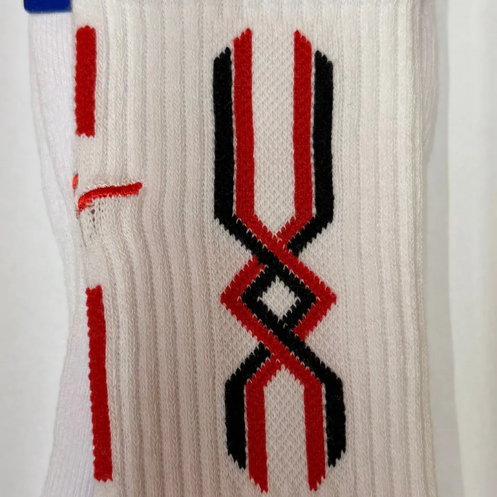 Mizuno | 運動襪 [白/黑紅] (S (22-25cm))