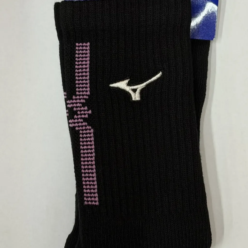 Mizuno | 運動襪 [黑/紫邊] (S (22-25cm))