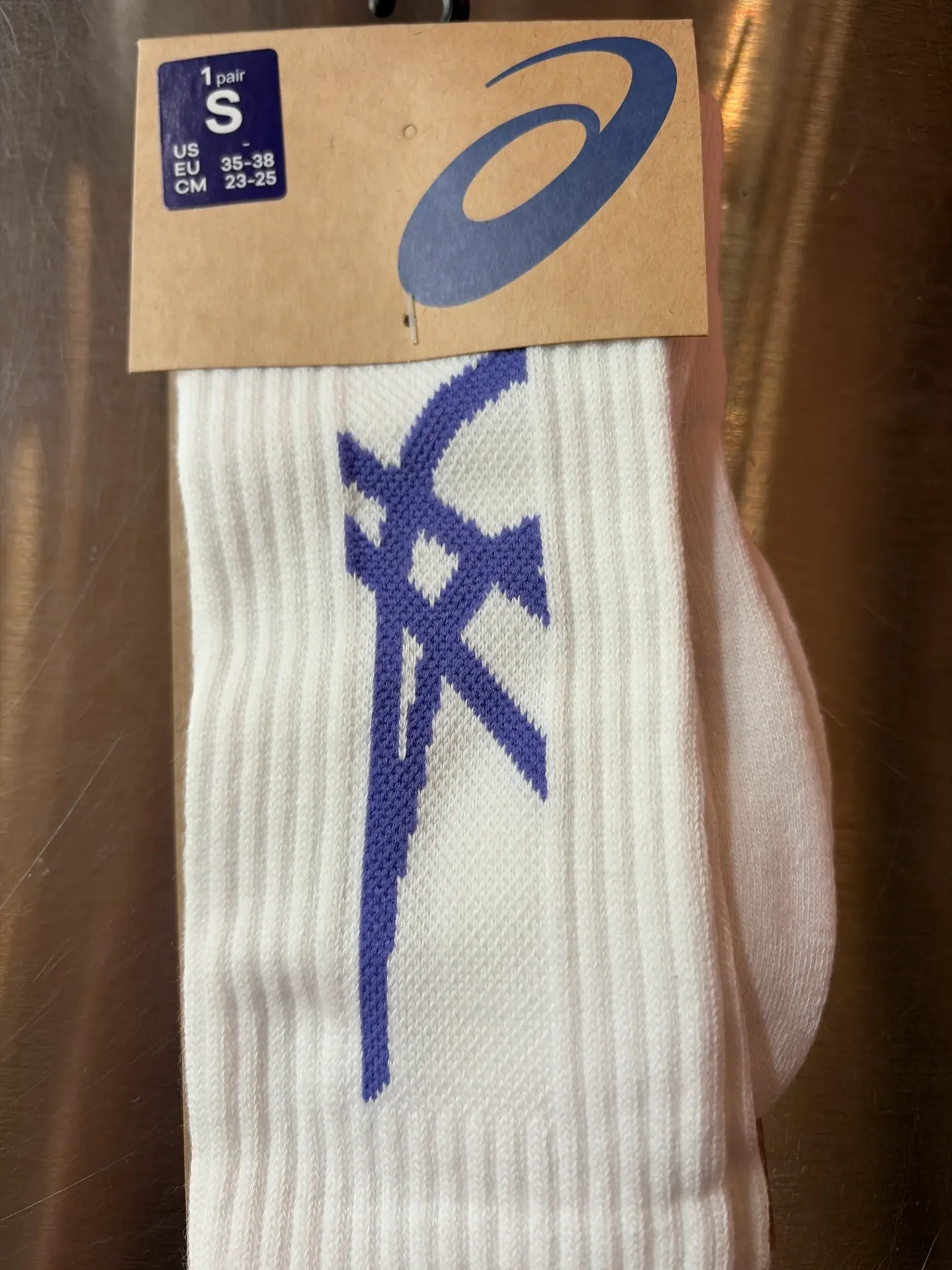 Asics | 運動襪 [白/深紫]