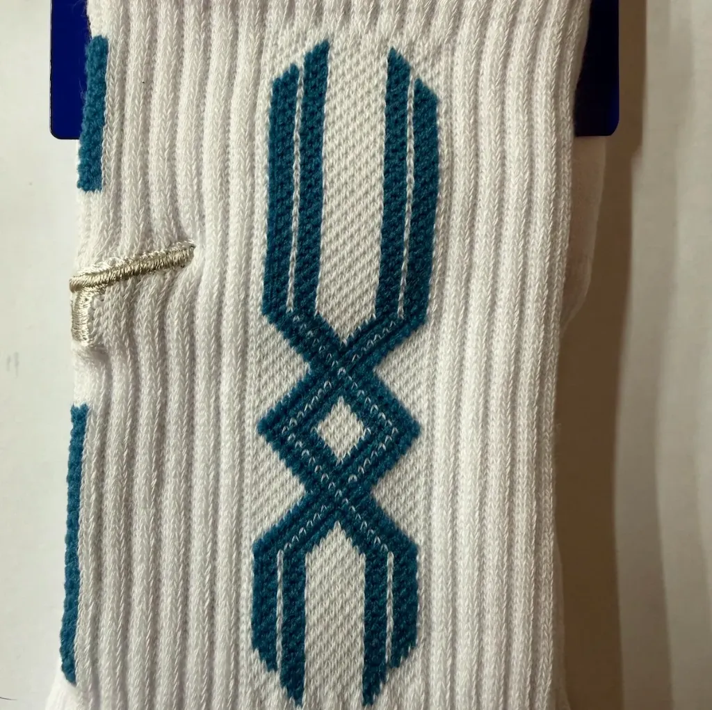 Mizuno | 運動襪 [白/軍綠] (S (22-25cm))